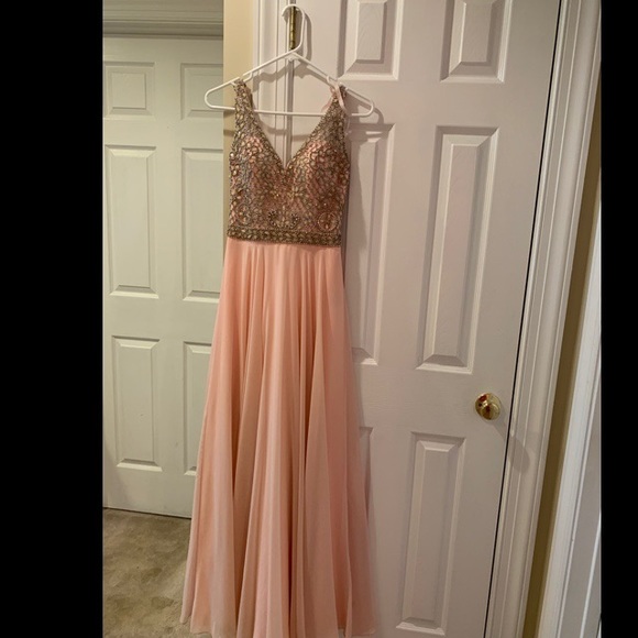 Pink/ Rose Gold Prom Dress - Picture 5 of 6
